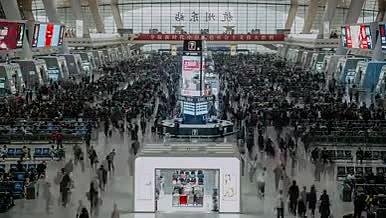 杭州东站人流延时摄影视频的预览图
